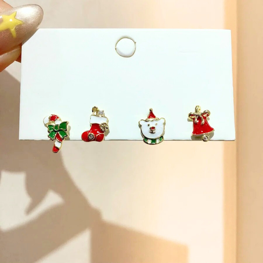 Candy Cane Earring Studs