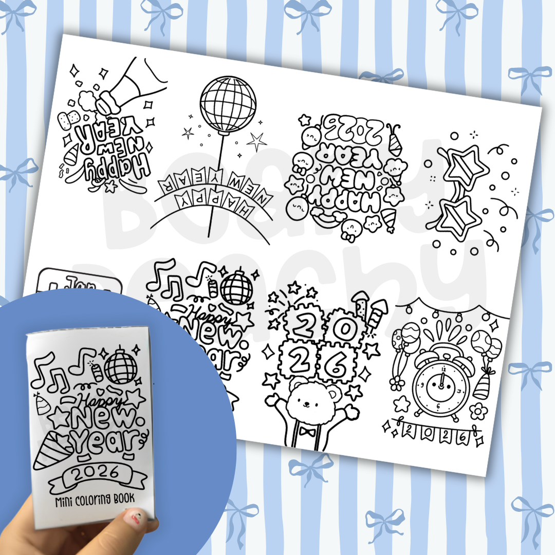 Digital Download・Happy New Year Mini Coloring Book