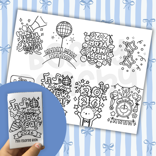 Digital Download・Happy New Year Mini Coloring Book