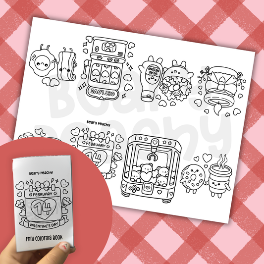 Digital Download・February Mini Coloring Book