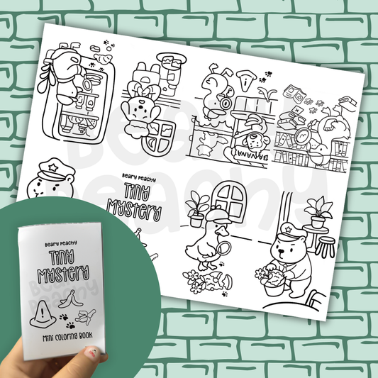 Digital Download・Tiny Mystery Mini Coloring Book