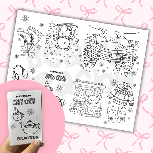 Digital Download・Stay Cozy Mini Coloring Book