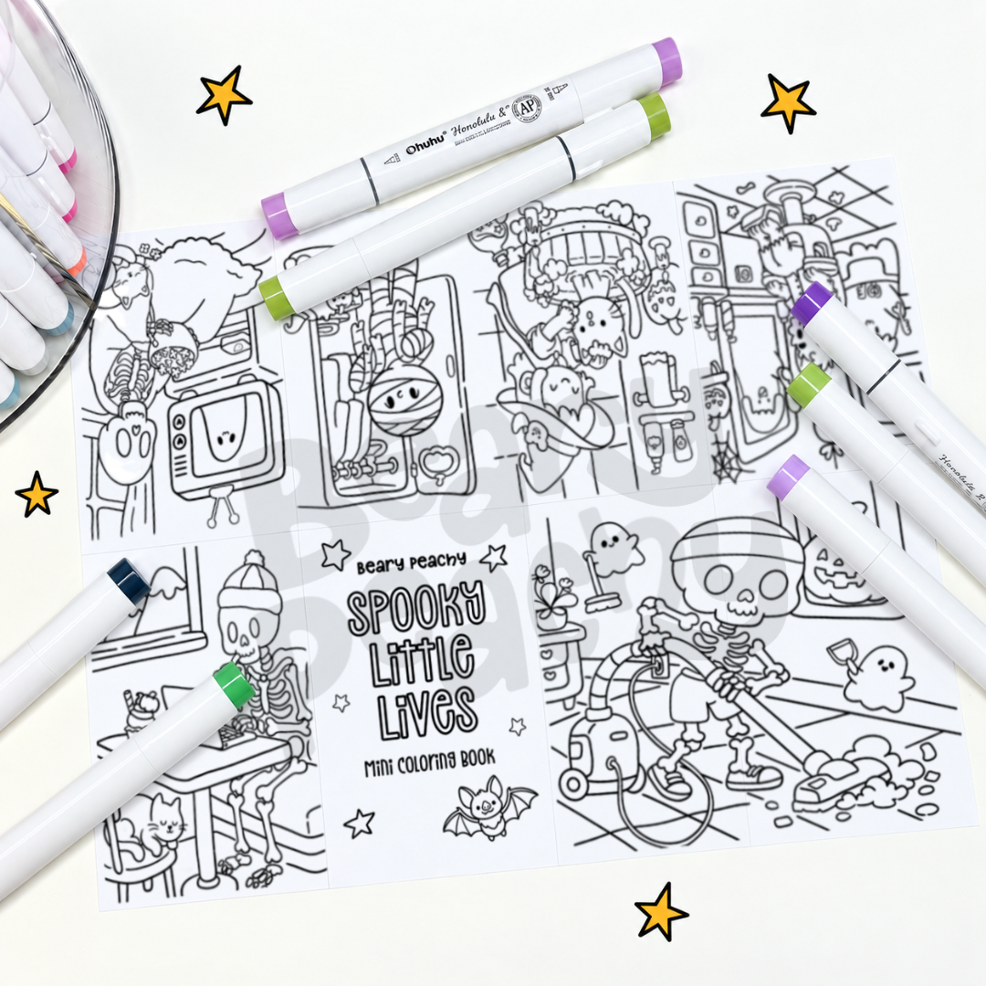 Spooky Little Lives Mini Coloring Book (Printable PDF)
