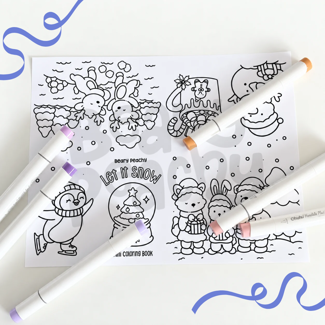 Let it snow Mini Coloring Book (Printable PDF)
